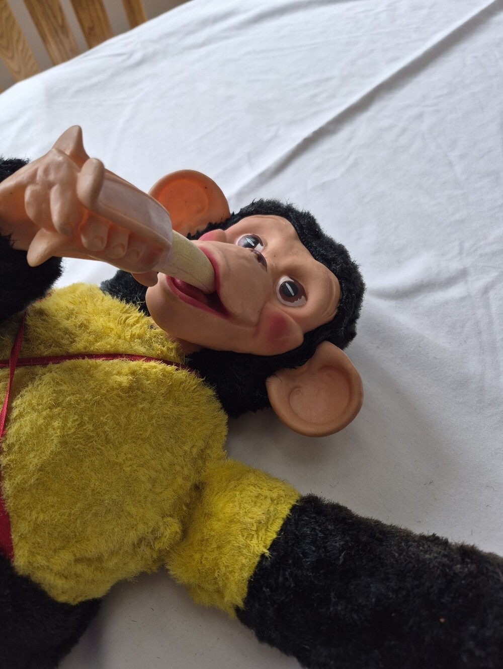 Vtg 50s Zippy Monkey Mr Bim Zip Plush Banana Toy Rubber Face Doll 16” - Picture 9 of 11